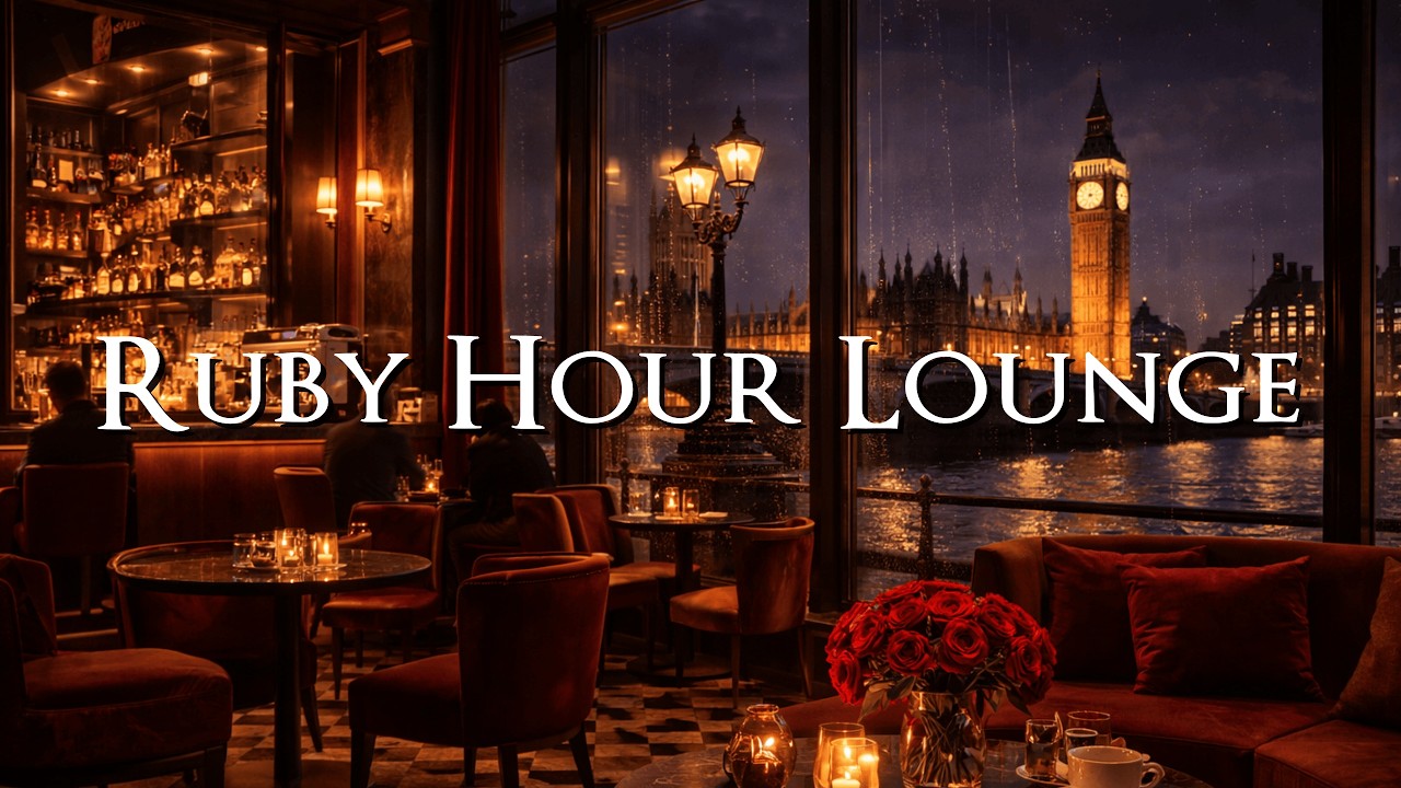 Ruby Hour Lounge – Luxury Evening Jazz with Warm Red Tones | Upscale Lounge & Boutique Vibes