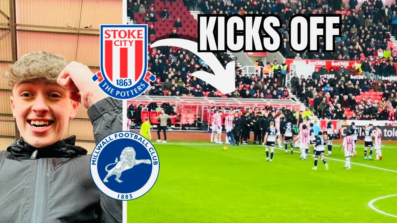 It ALL KICKS OFF at STOKE v MILLWALL *Stoke City 1-1 Millwall*