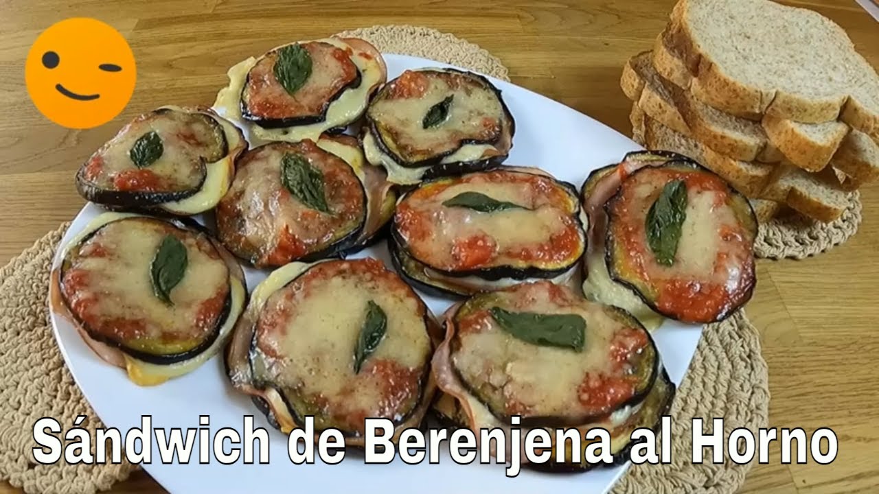Sándwich de Berenjena al Horno 43 - Baked Eggplant Sandwich - Deliciosas! rellenas de jamón y queso