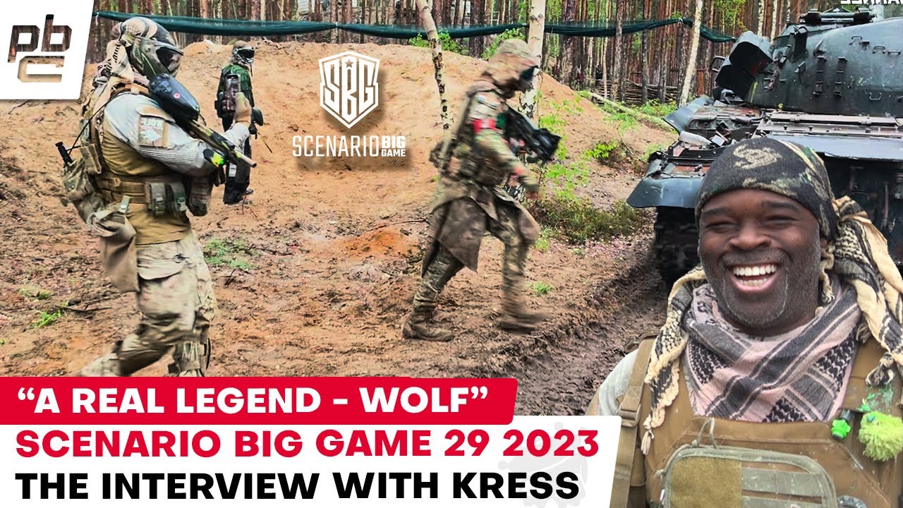 Paintball Legend WOLF playing Paintball at SBG #29 Polen Europe  The Interview with Kress Big Game