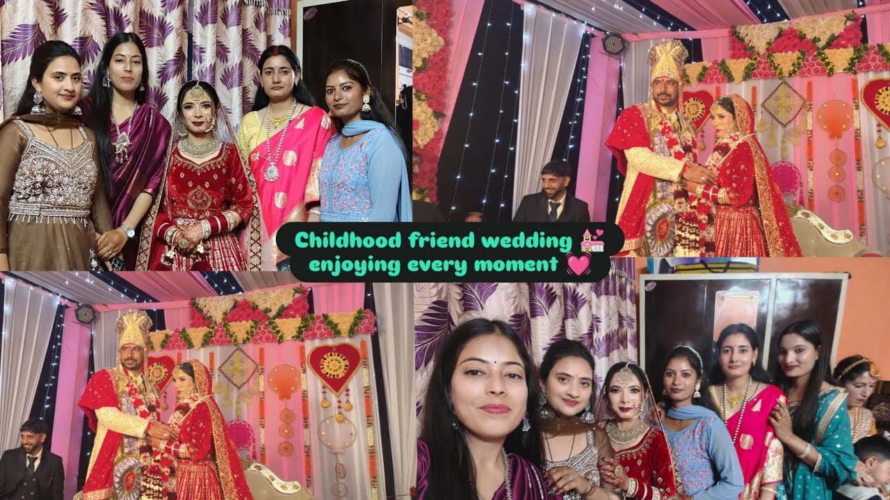 ||Enjoying childhood friend wedding 💒||#wedding #childhood #friends #enjoy #dosti #masti 