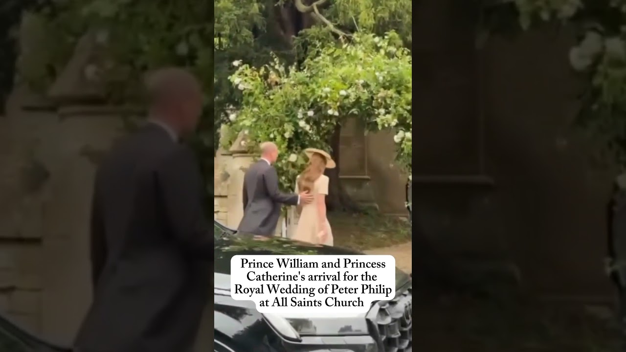 Prince William and Princess Catherine's arrival for the Royal wedding at All Saints Church.