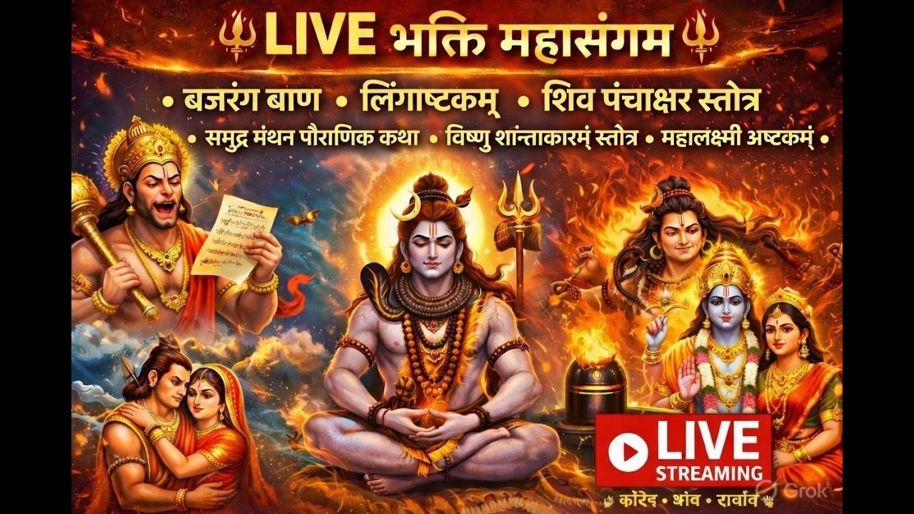 🔱 LIVE भक्ति महासंगम 🔱#BajrangBaan #viral #live  #trending #foryou #foryoupage ##BhaktiLive #youtube