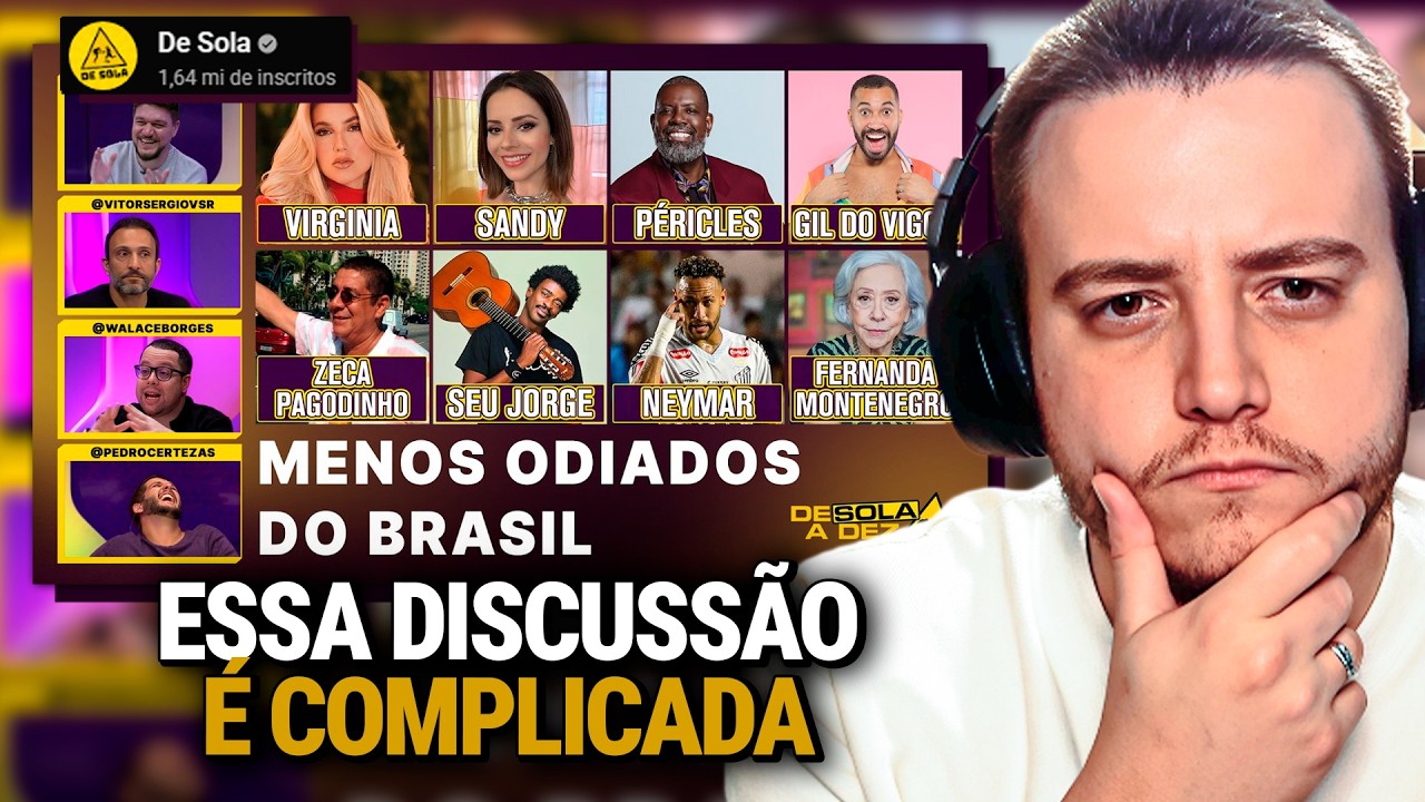 QUEM É A PESSOA MENOS ODIADA DO BRASIL? - REACT DE SOLA