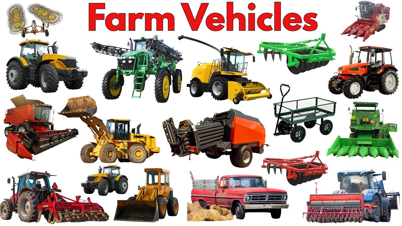 🚜 Сельскохозяйственная техника для детей | Изучение названий сельскохозяйственной техники | Обуча...