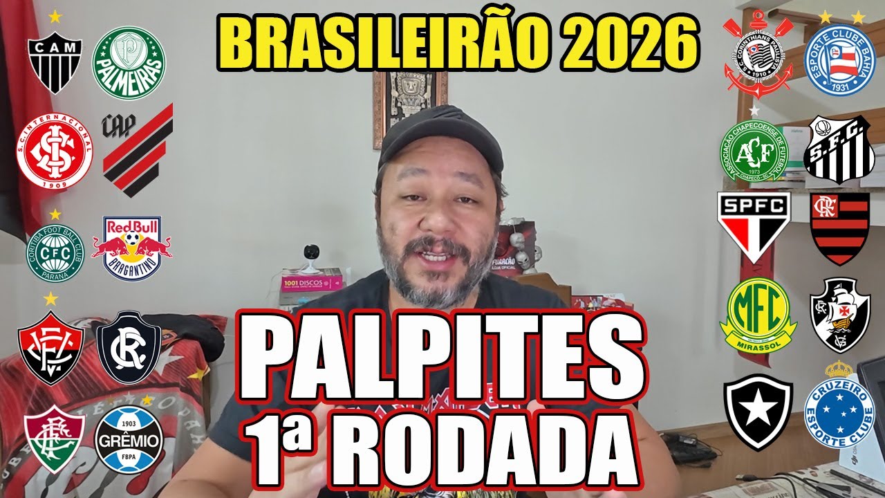 VAI COMEÇAR! PALPITES BRASILEIRÃO 2026 - QUEM VAI GANHAR?