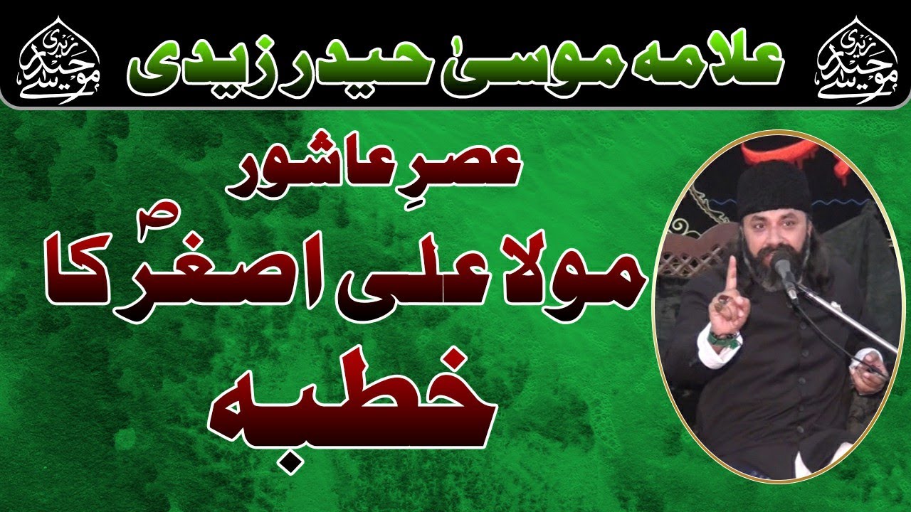 Khutba e Mola Ali Asgher (slwt) | Allama Moosa Haider Zaidi