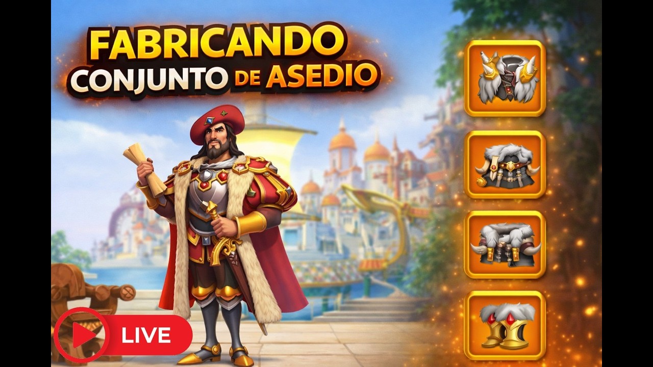 Directo l FABRICANDO EQUIPO LEGENDARIO DE ASEDIO + ESMERALDA + HUEVO l Rise of Kingdoms Español.