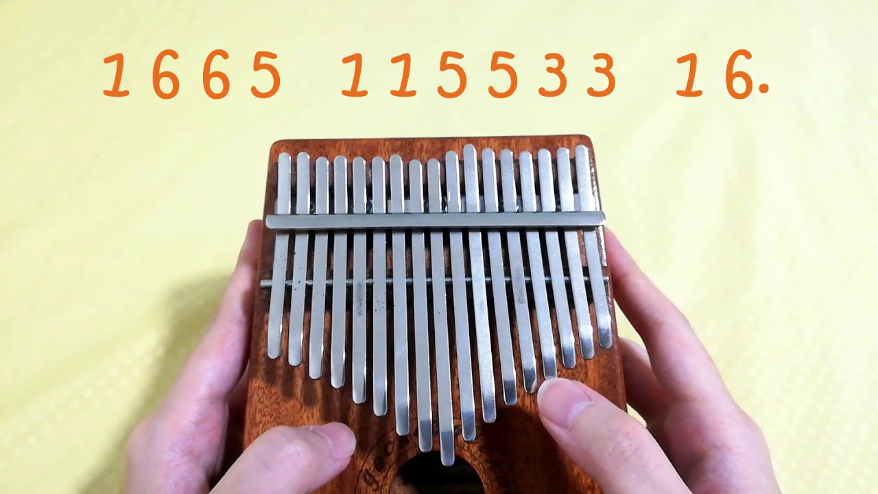 Coldplay  - Yellow Kalimba Easy Tutorial with number notes