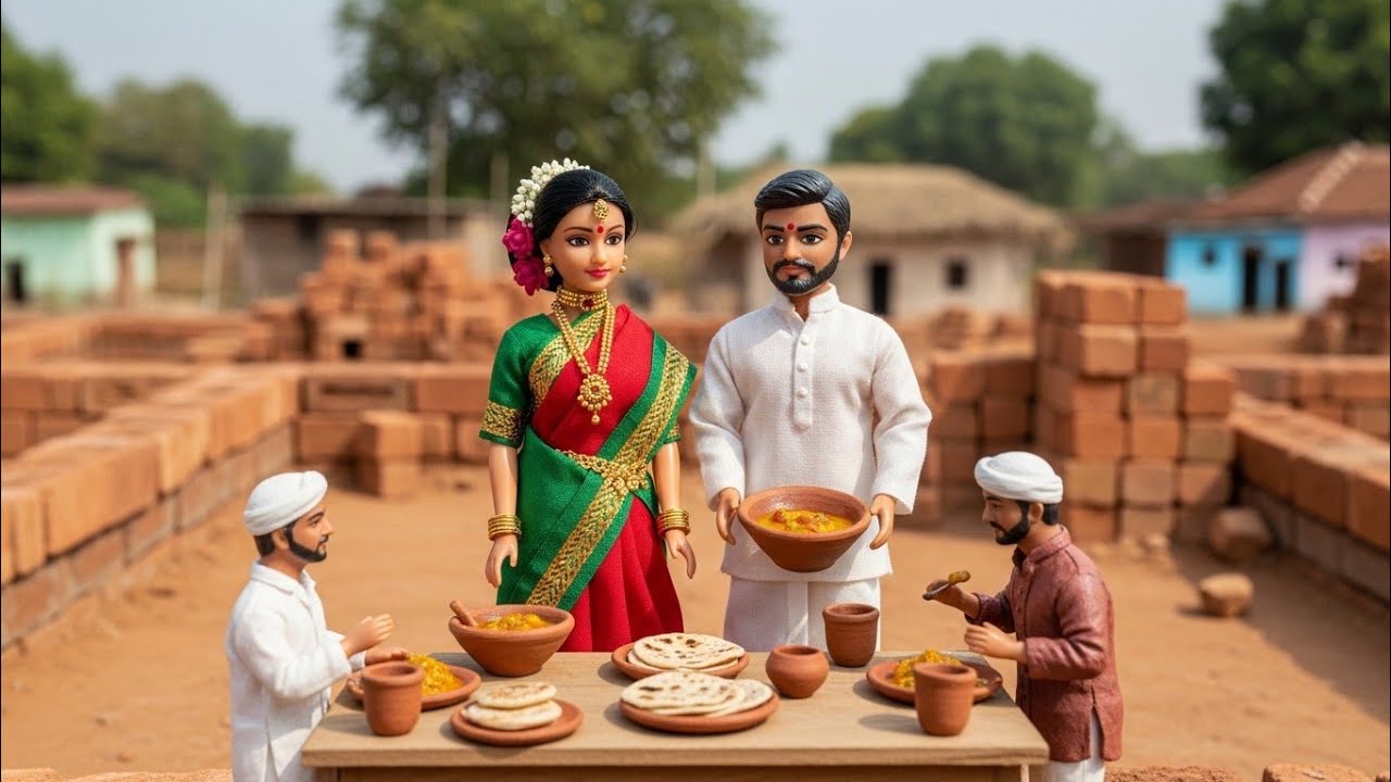 Traditional Indian Village Meal | Miniature Doll Feast