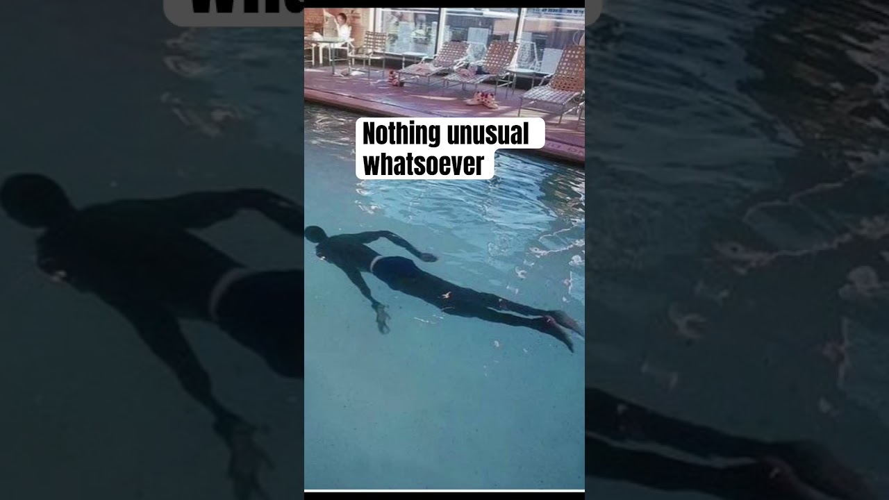 Manute Bol goes for a swim at the hotel pool #bolbol #nba #basketball #nbaplayoffs #swimming #viral