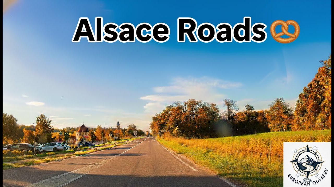 Autumn Sunshine Drive: European Villages & Green Countryside Roads | Relaxing Journey
