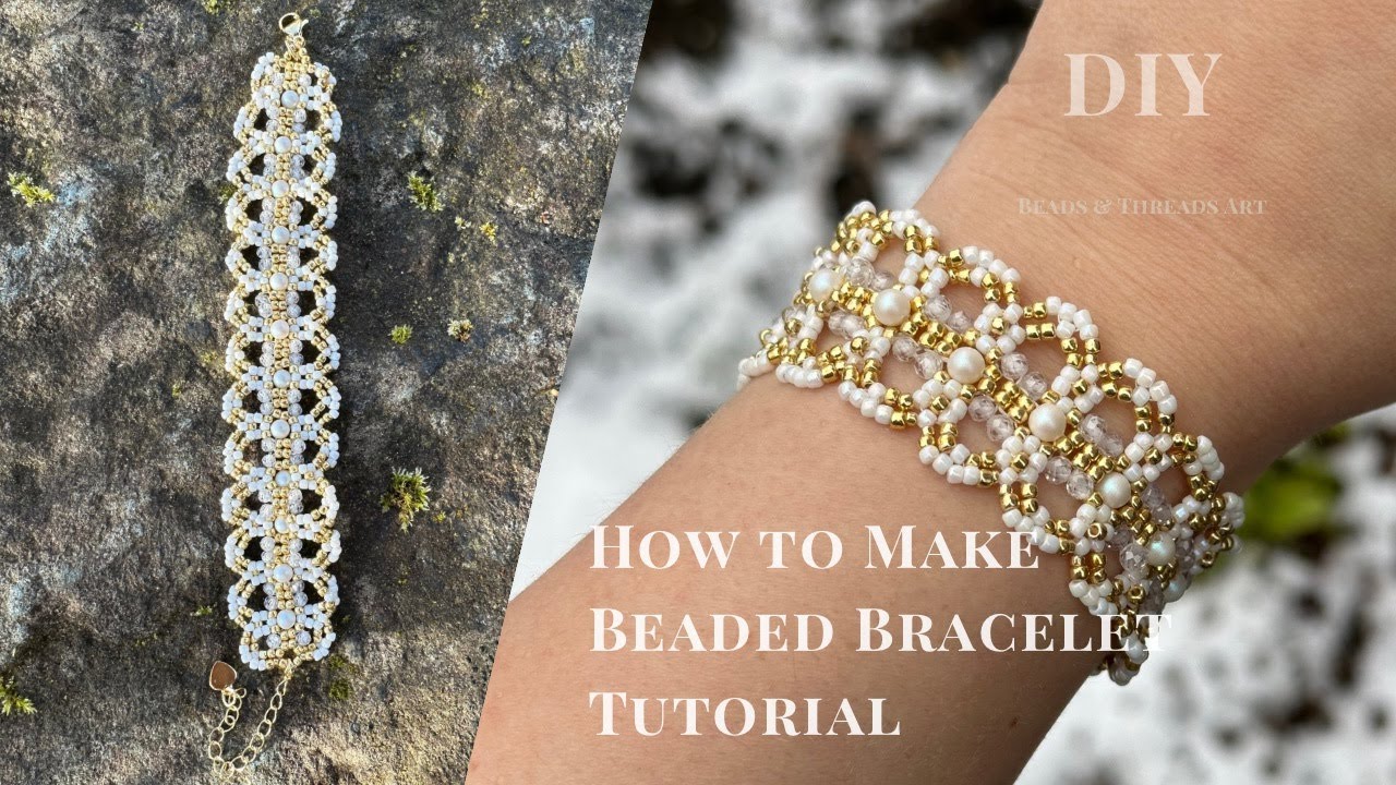 Elegant Beaded Bracelet Tutorial | DIY Beaded Pearl Jewelry | How to Make Bracelet