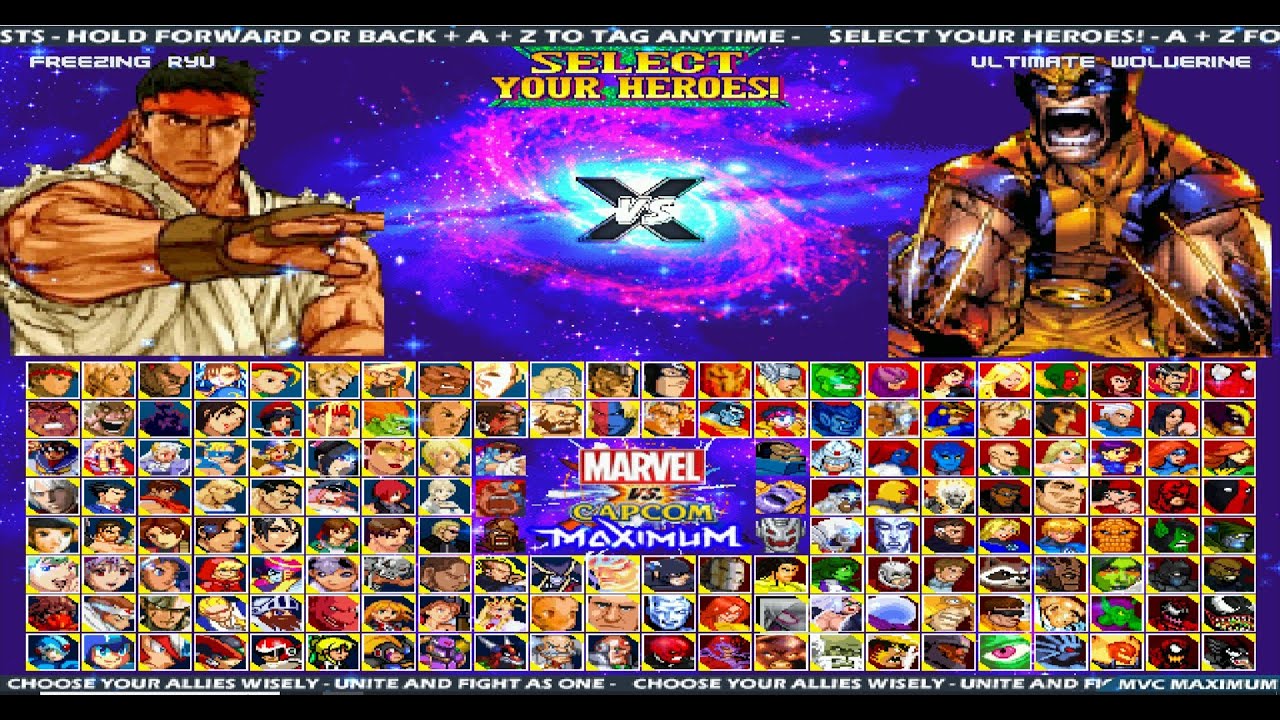 🔥NEW Marvel vs Capcom MAX 2024 (with 4🆚4 tag mode) MvC Mugen free fan game