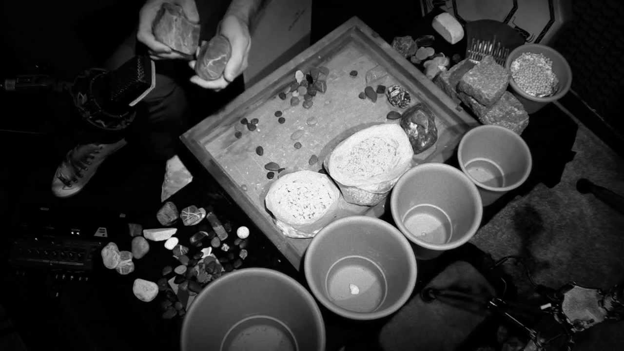 Pablo La Porta plays stones ,seeds , kalimba ,apache drums and flowerpots .