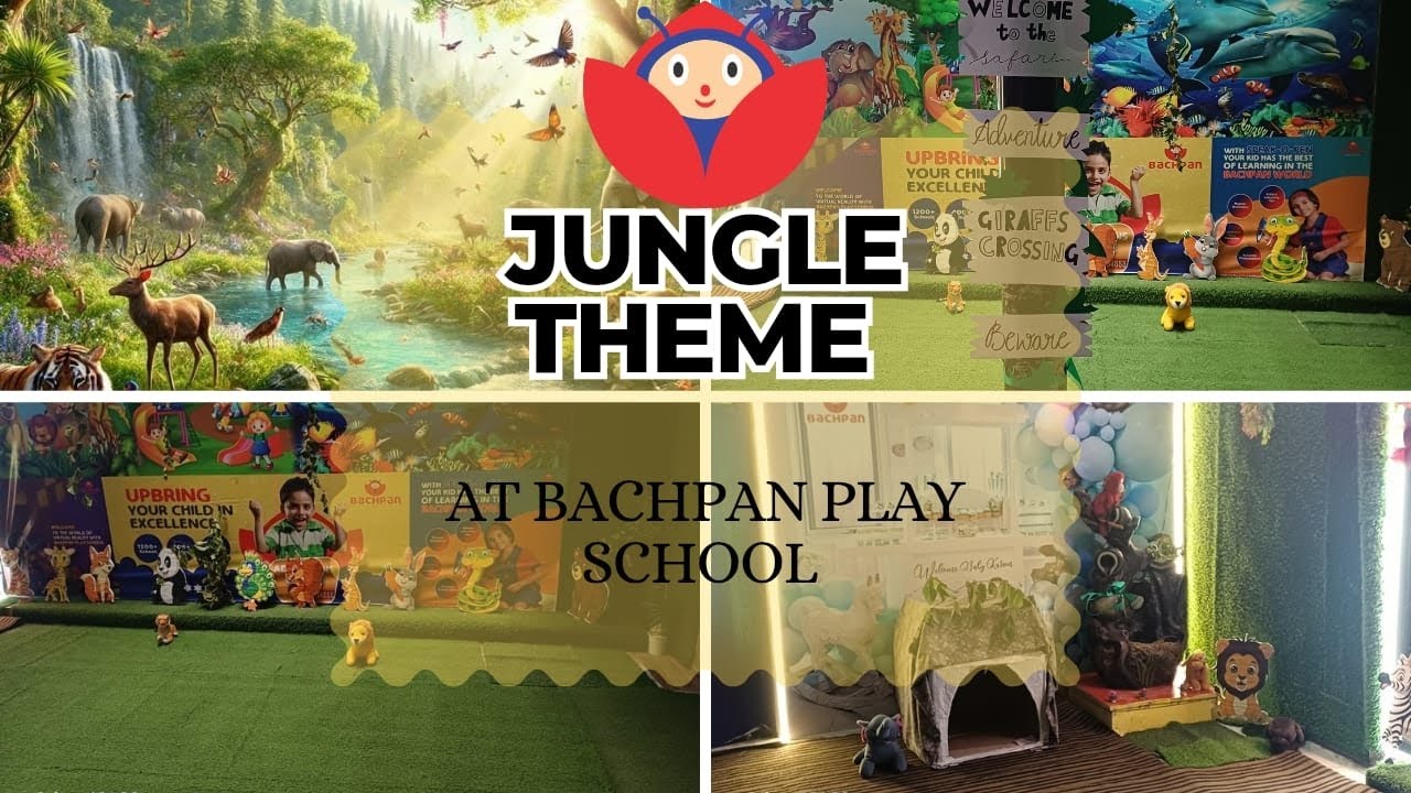 🐯 Into the Jungle | Theme Day Fun 🌿 l Bachpan play school moradabad 