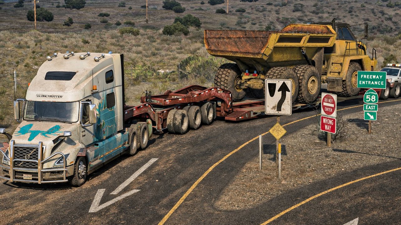 Volvo VNL 680 Hauling 55T Oversize | Special Transport DLC | ATS Oxnard to Barstow