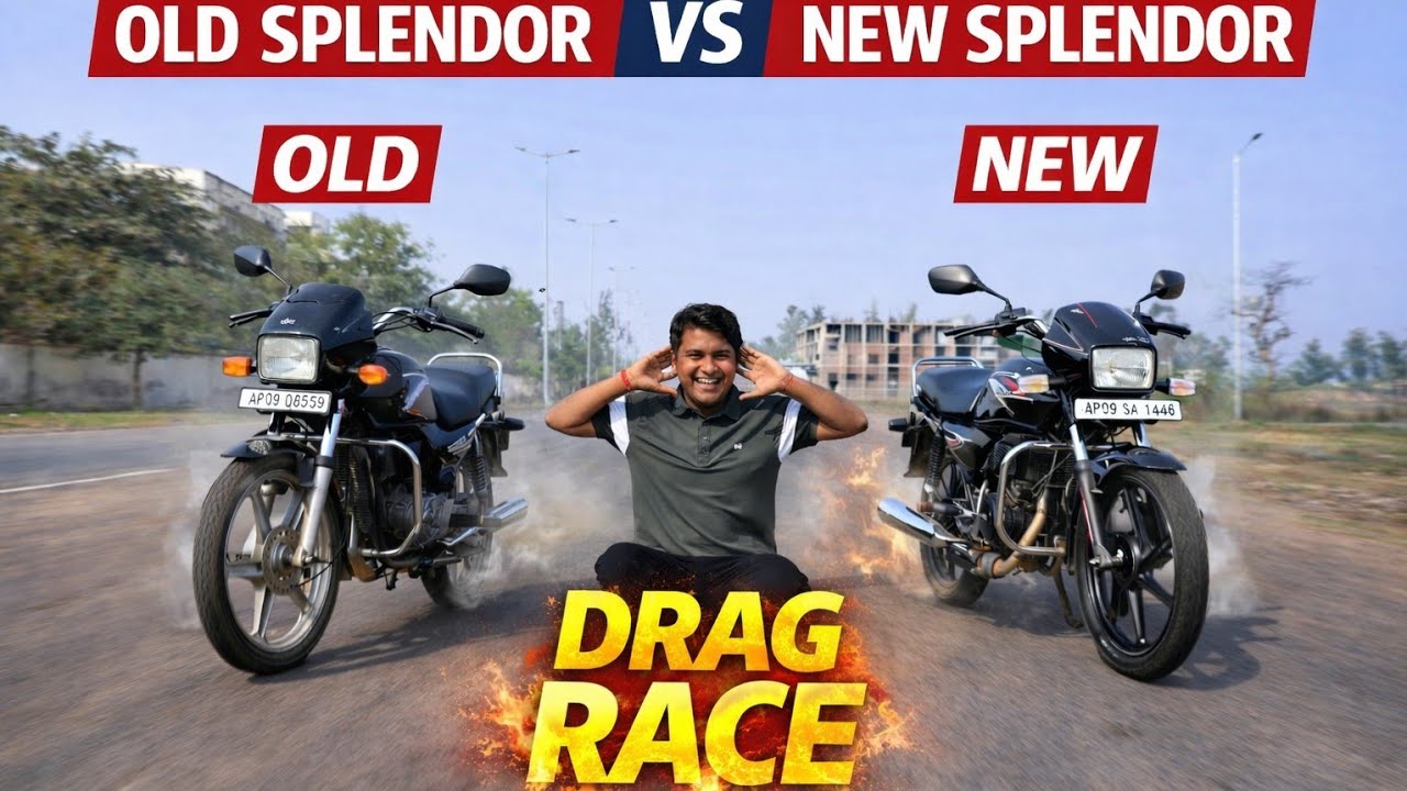 OLD SPLENDOR v/s NEW SPLENDOR || 😱😱😱 DRAG RACE 😱😱😱 #viralvideo #trending 