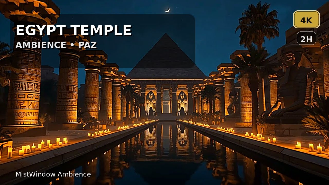 Egypt Temple Ambience | Templo Egipcio (Relax & Meditation) Cozy mist ambient