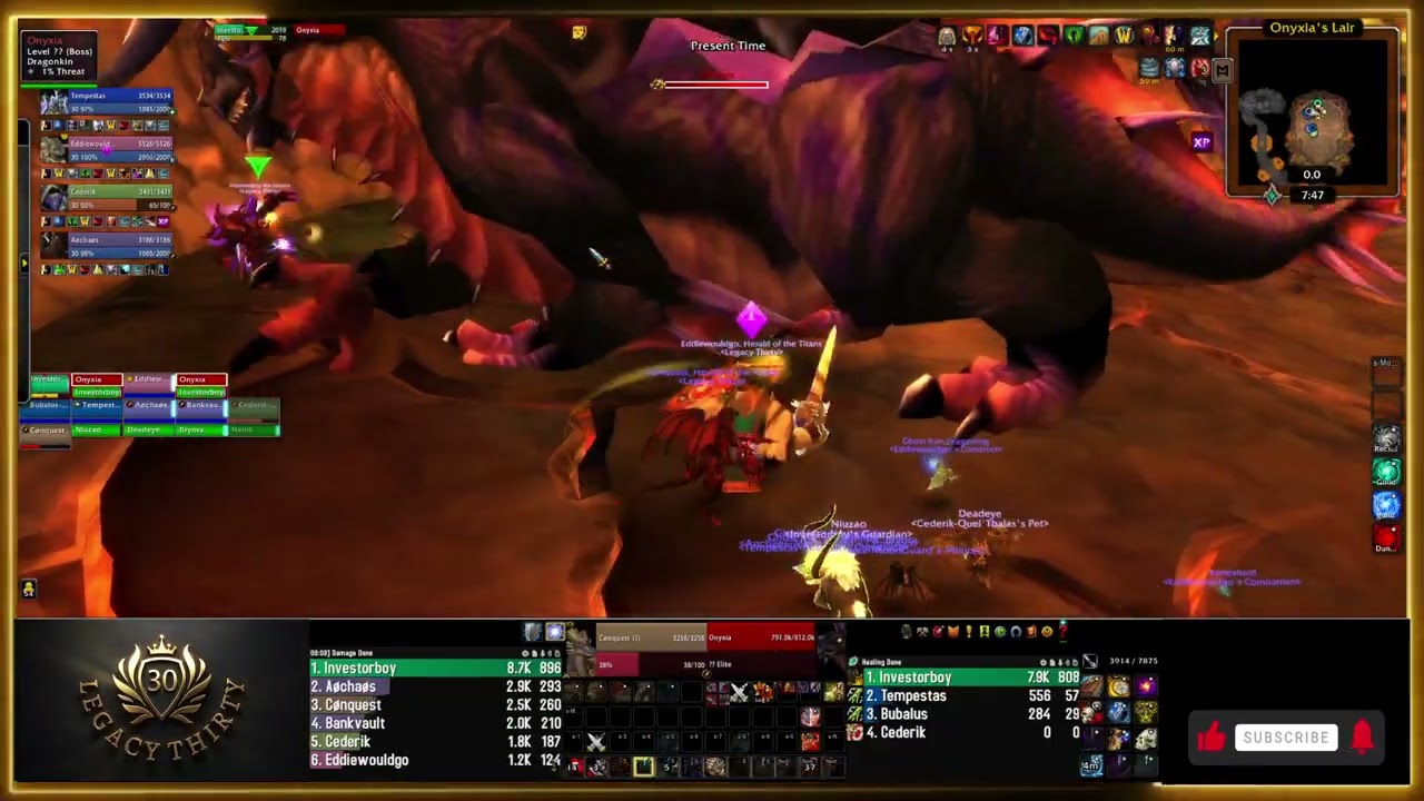 Lvl 30 Guild vs Onyxia 10M Hardcore (Ilvl 35 Gear Only)