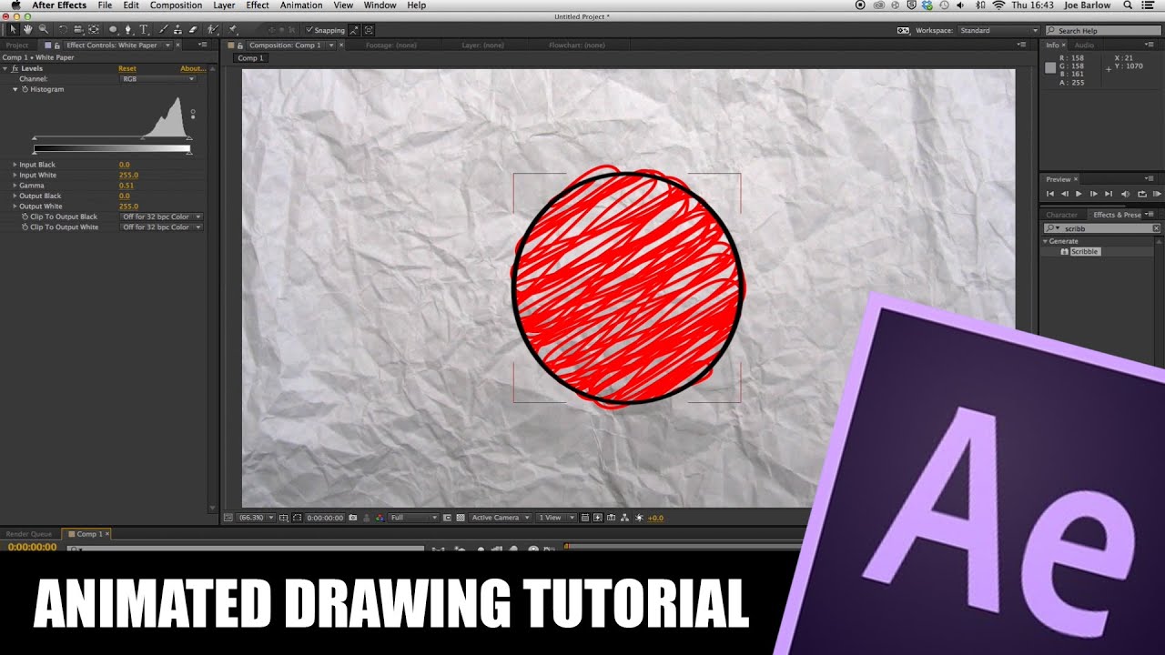 After Effects Tutorial: Animated Drawing