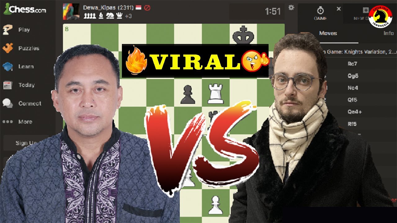 VIRAL !!! PECATUR INDONESIA KALAHKAN MASTER INTERNASIONAL !!! Dewa Kipas vs Gotham Chess 2021