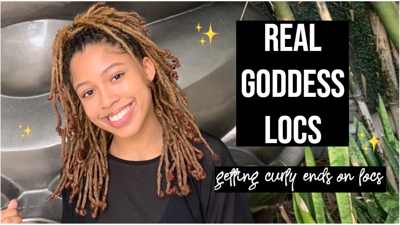 DIY curly / loose ends on locs // real goddess locs | yung$lb