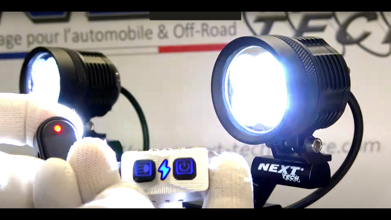 Phares additionnels moto avec feux de croisement et feux de route longue portée XP4 FCFR