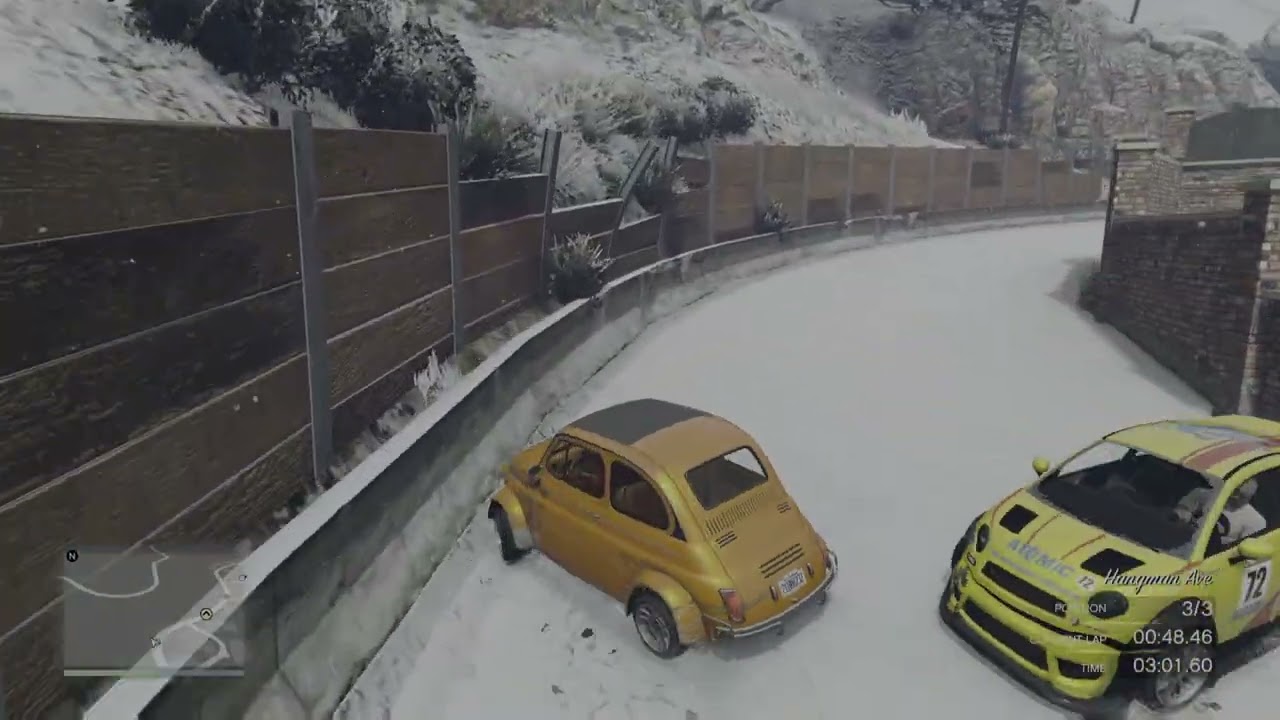 GTA Online Race.. Snow In The Hills....