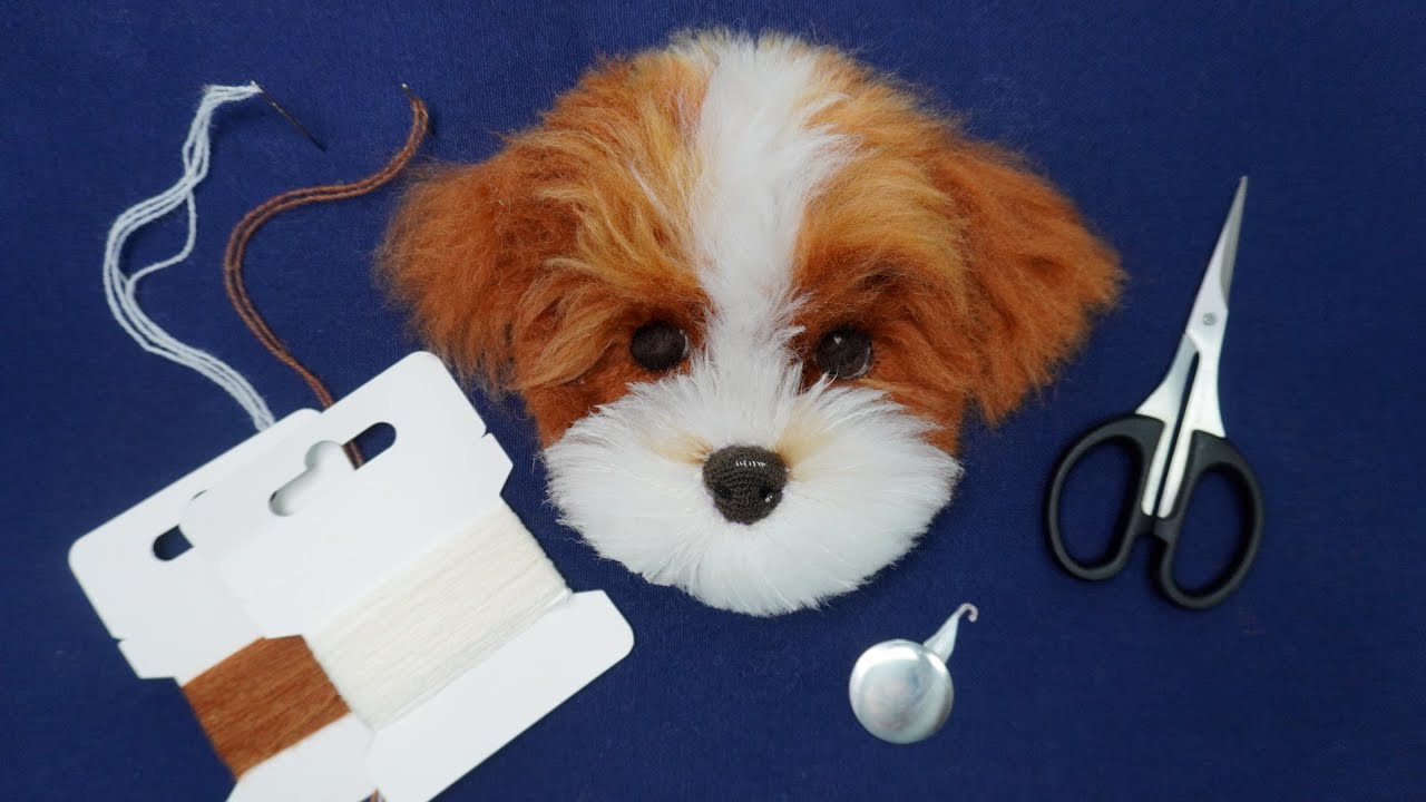How to make cute puppy embroidery with only thread and needle - 3D Embroidery Art - Needlework