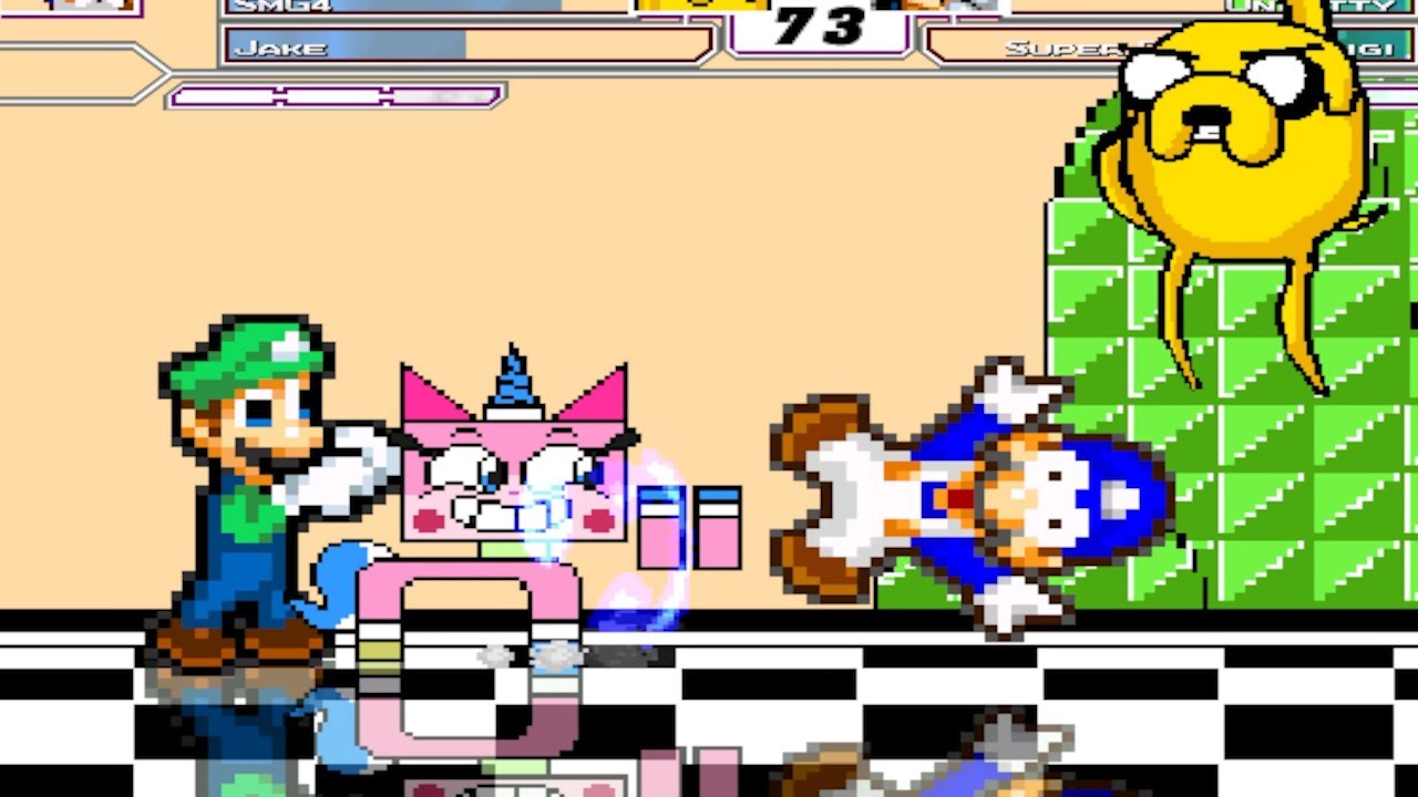 SMG4 (SuperRhys217) & Jake The Dog vs Unikitty & Super Better Luigi Best of 3