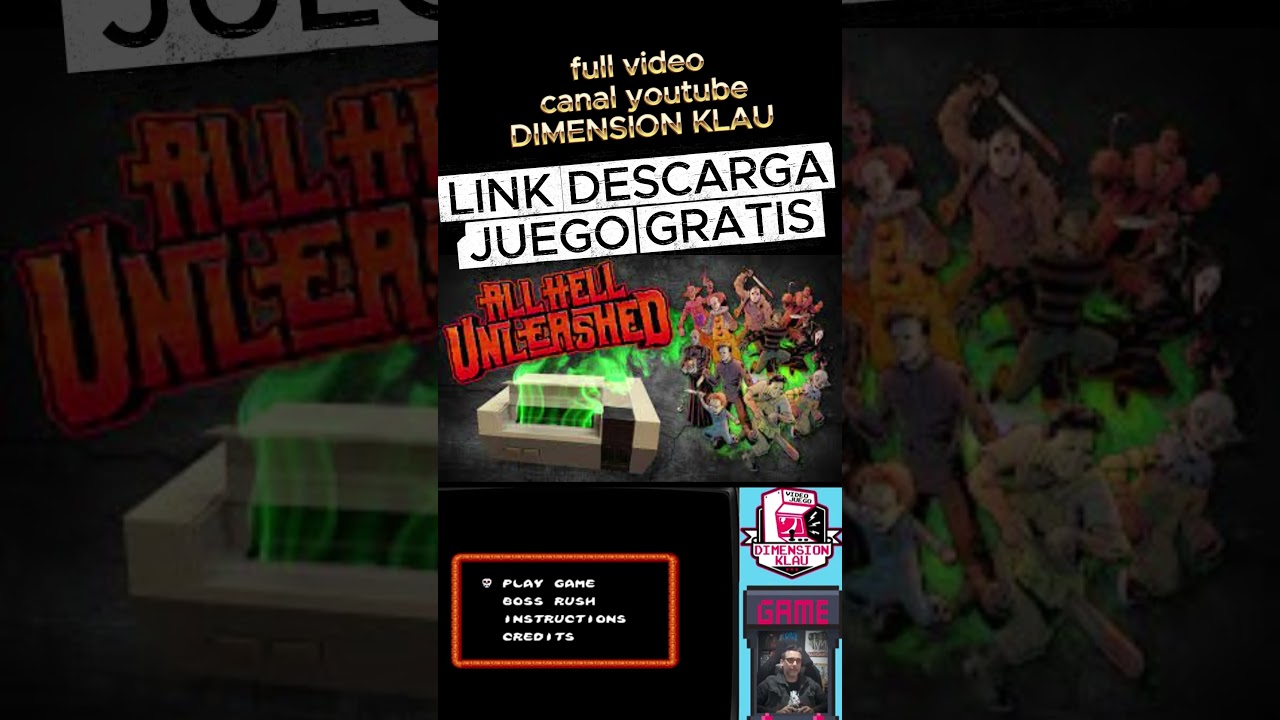 ALL HELL UNLEASHED / DESCARGA GRATIS + JUEGO COMPLETO / NUEVO JUEGO TERROR PARA LA NES 8BITS