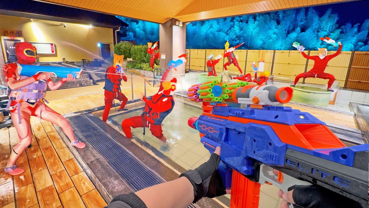 Nerf War | Amusement Park Battle 126 (Nerf First Person Shooter)