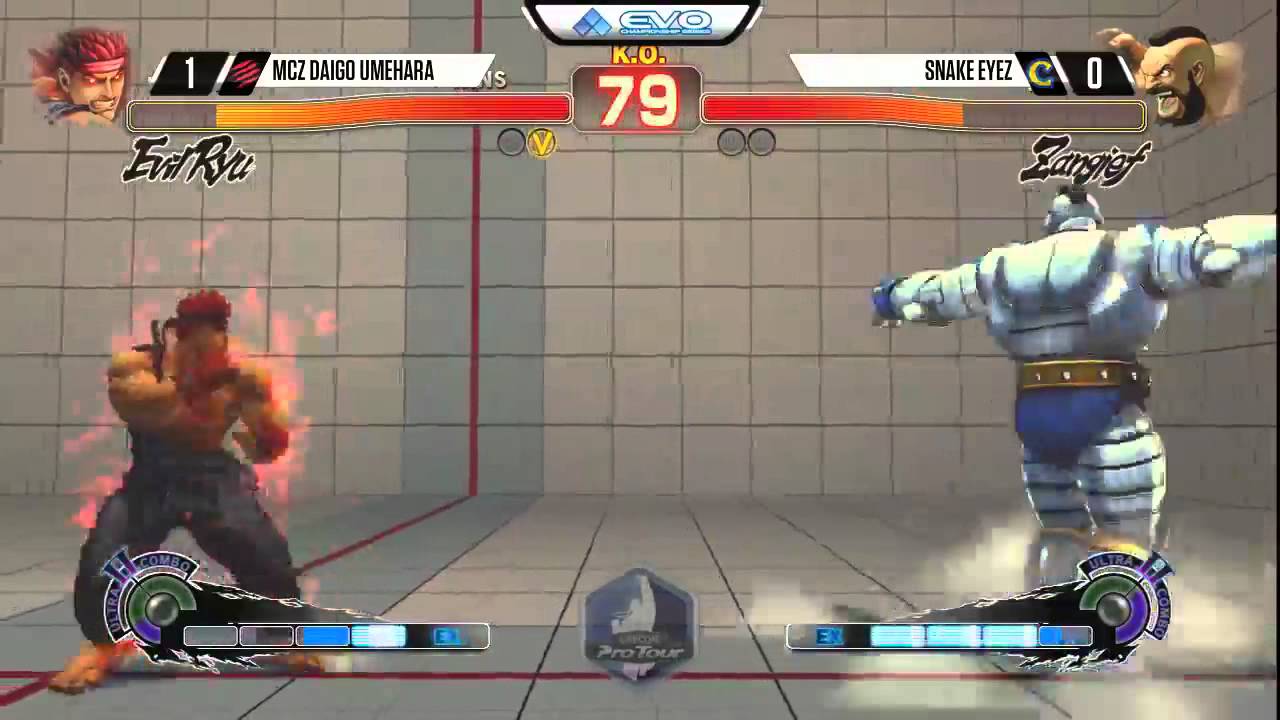 Daigo (Evil Ryu) vs Snake Eyez (Zangief) - EVO 2015 USF4