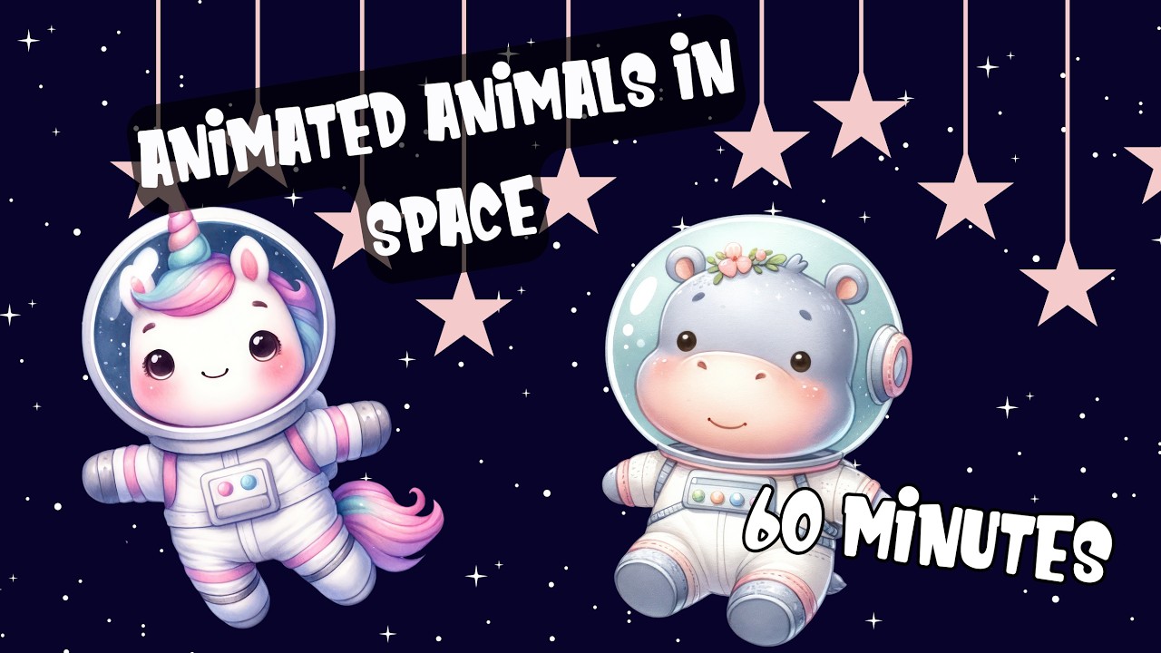 Floating Animals in Space 🌌 Ultra Calming Baby Sleep Video #Baby #scensory #Calm #sleep