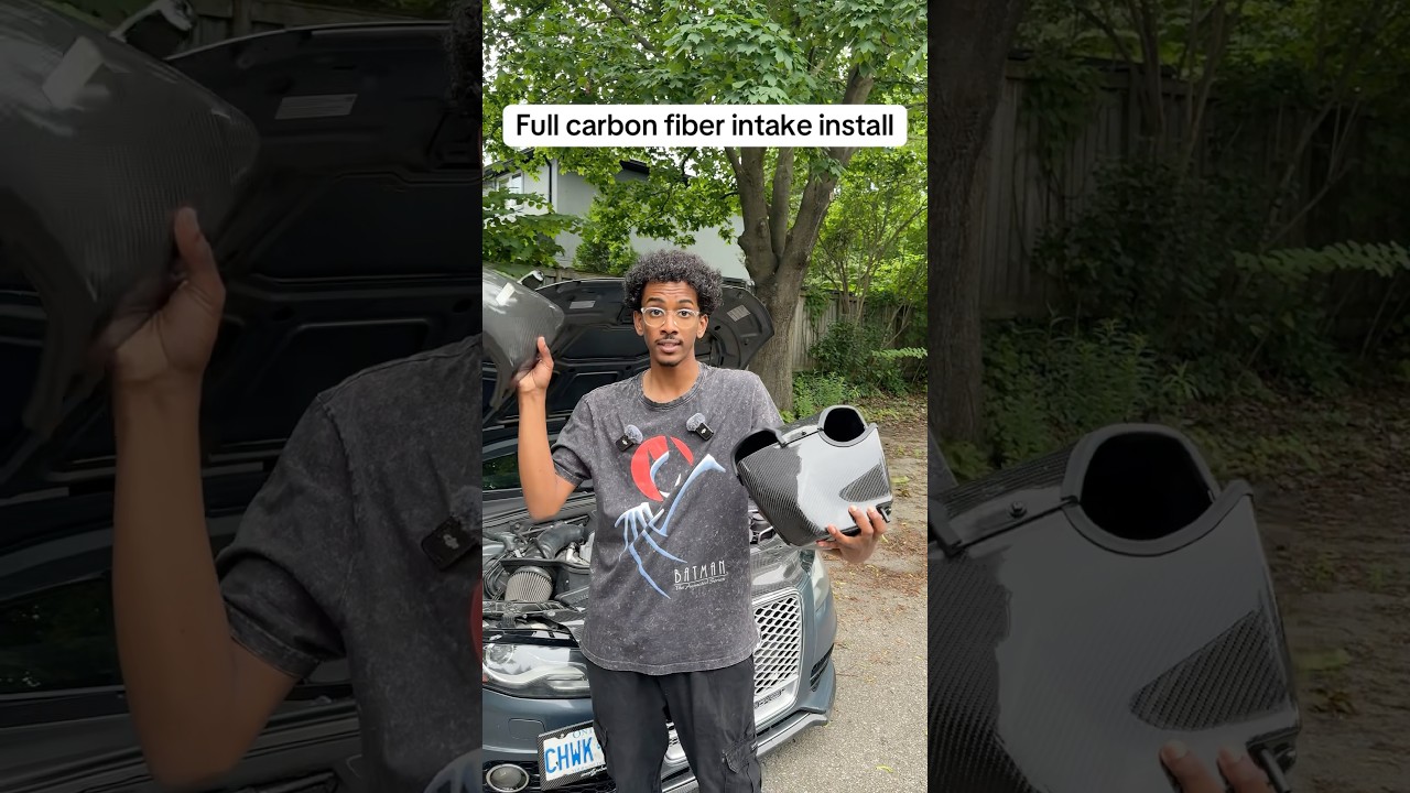 This full carbon fiber intake transformed my Audi s4 #carshorts #intake #carbonfiber #audi #hellcat