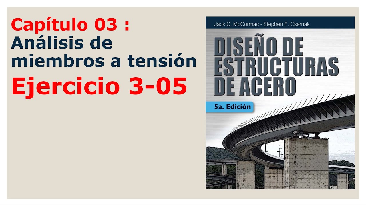 Ejercicio 3.05 | Capitulo 03 – Análisis de Miembros a Tensión – McCormac