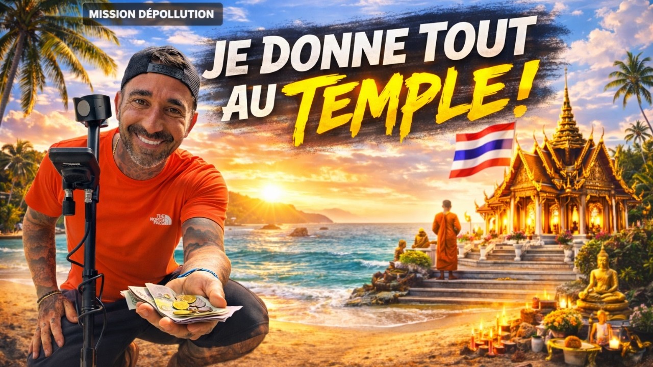 JE DONNE TOUT AU TEMPLE 🇹🇭 – Mission Détection à Ao Sane Beach (Phuket)