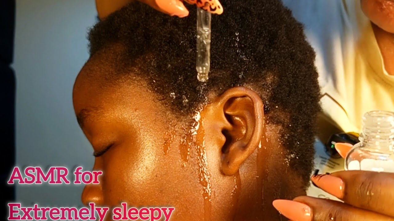 ASMR ✨Sensual close Up Fake Spit Painting,Intense Neck, Ear, Head & Shoulder Massage sound. 