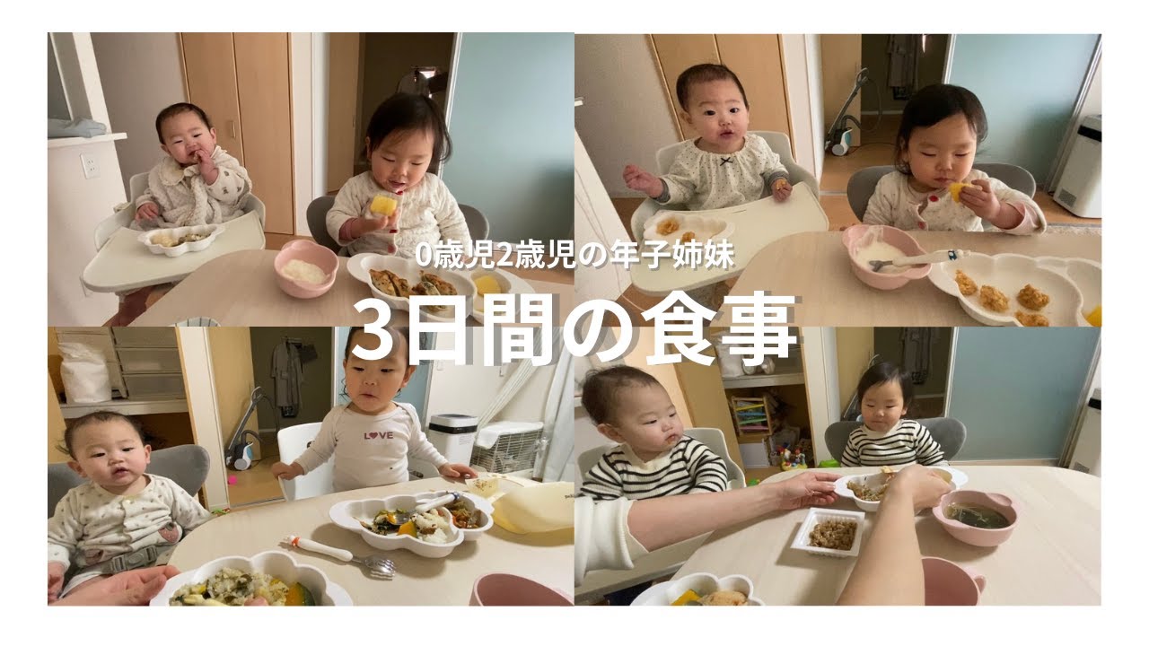 ＃033【3日間の食事】11ヶ月、2歳3ヶ月年子姉妹のご飯🍚
