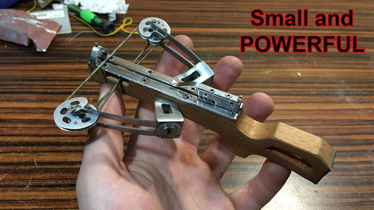 Reverse Draw Mini Compound Crossbow | MAKING (+Shooting)