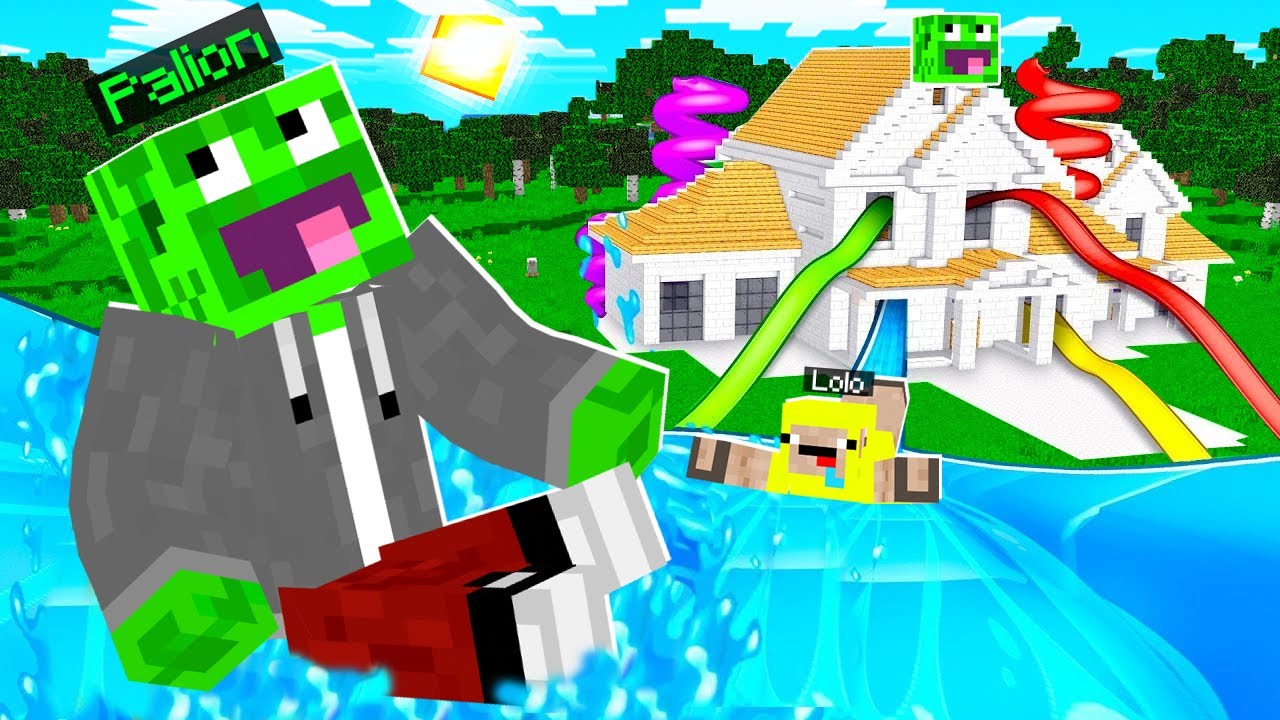 Zbudowaliśmy OGROMNY PARK WODNY w MOIM DOMU w Minecraft!