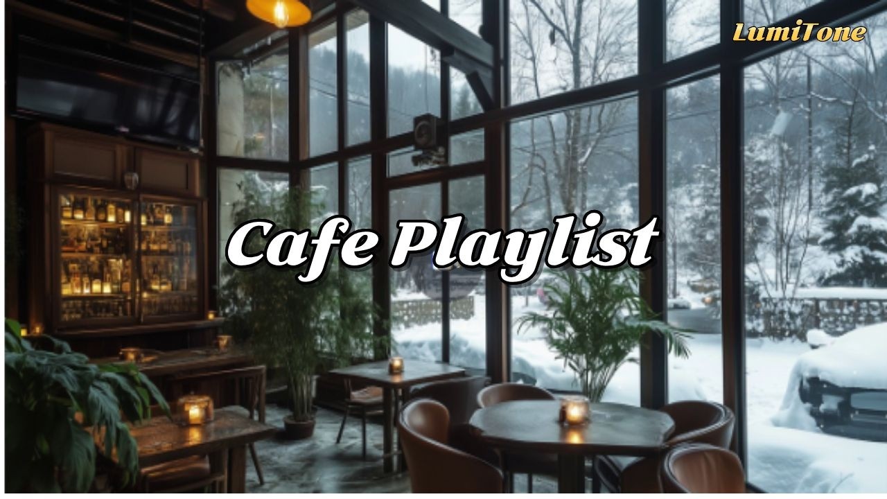 Peaceful snowfall in a forest cafe ❄️ Cozy 70s & 80s pop ballads / acoustic K-pop playlist [90 min]