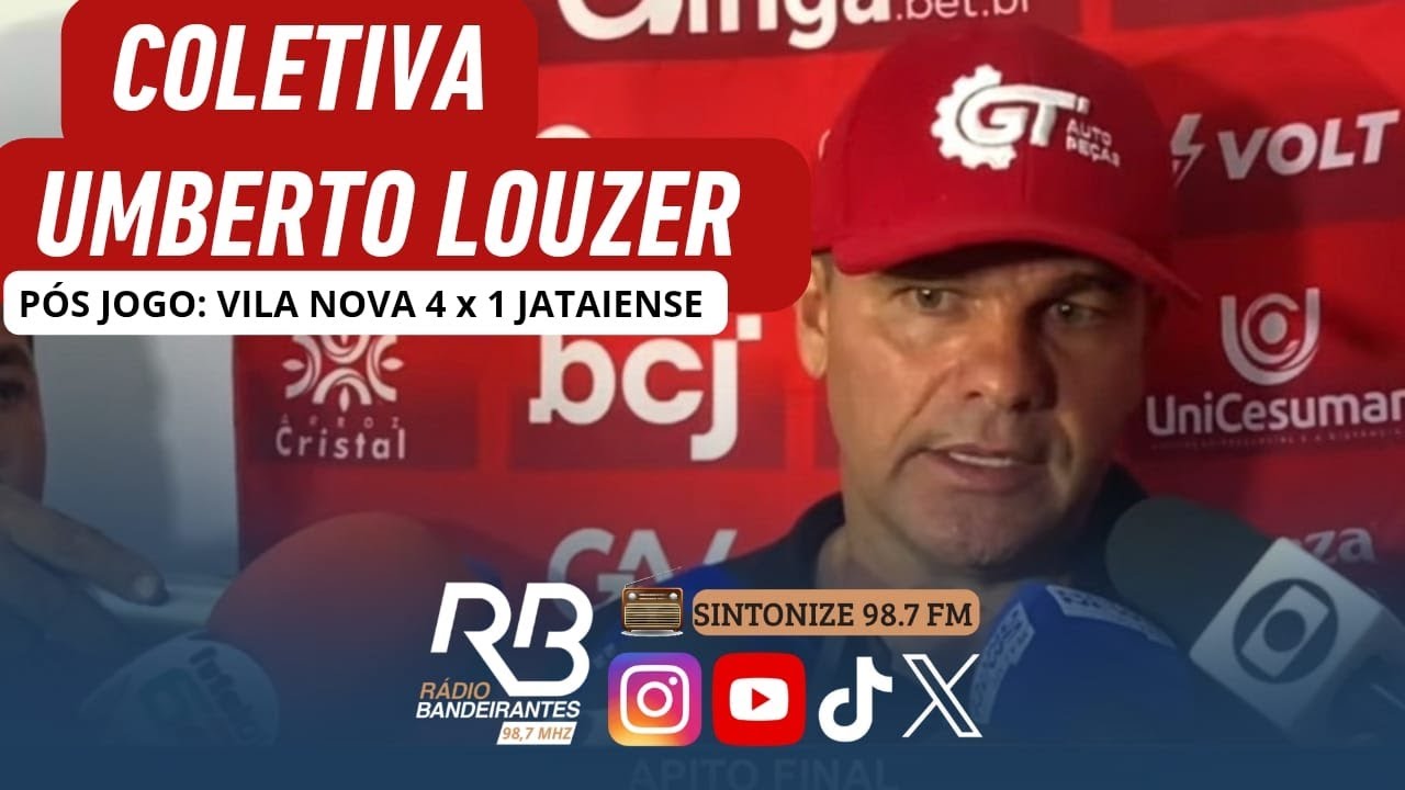 Técnico Umberto Louzer concede coletiva após a partida