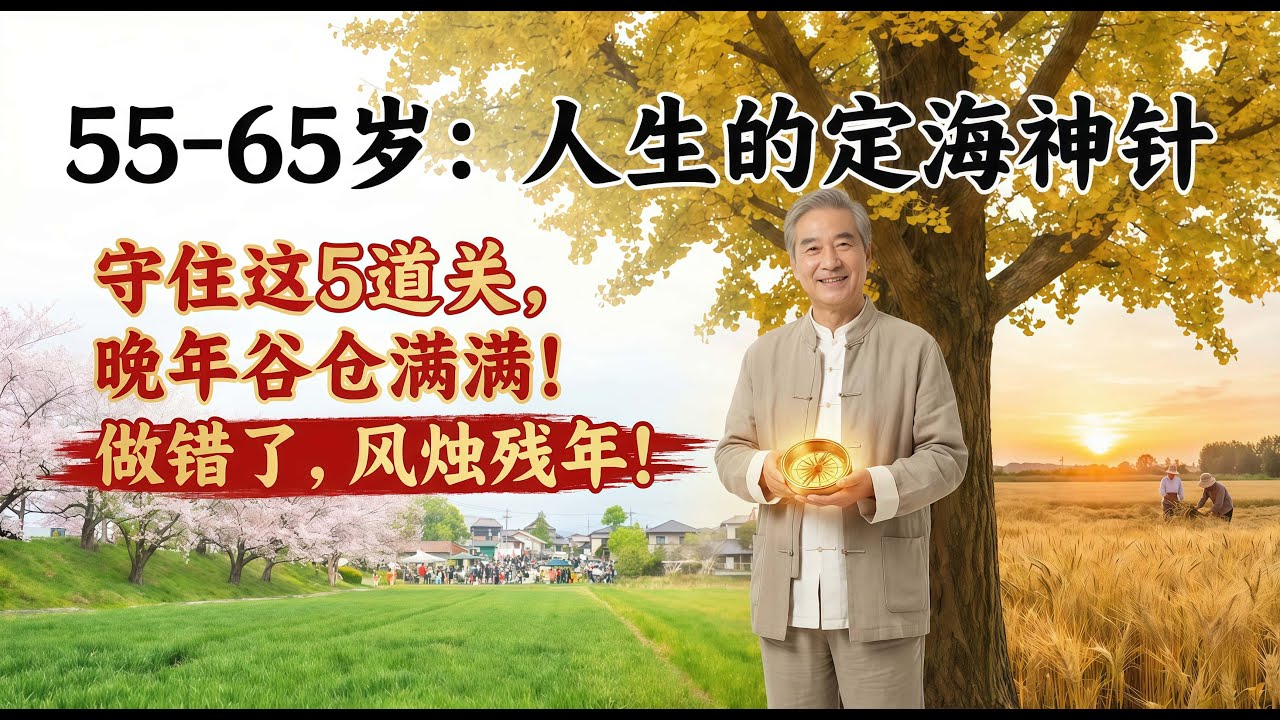 55歲到65歲，是你人生的定海神針！曾仕強智慧：守住這5道關卡，晚年穀倉滿滿，不做風燭殘年人！55岁, 65岁, 退休生活, 晚年规划,
