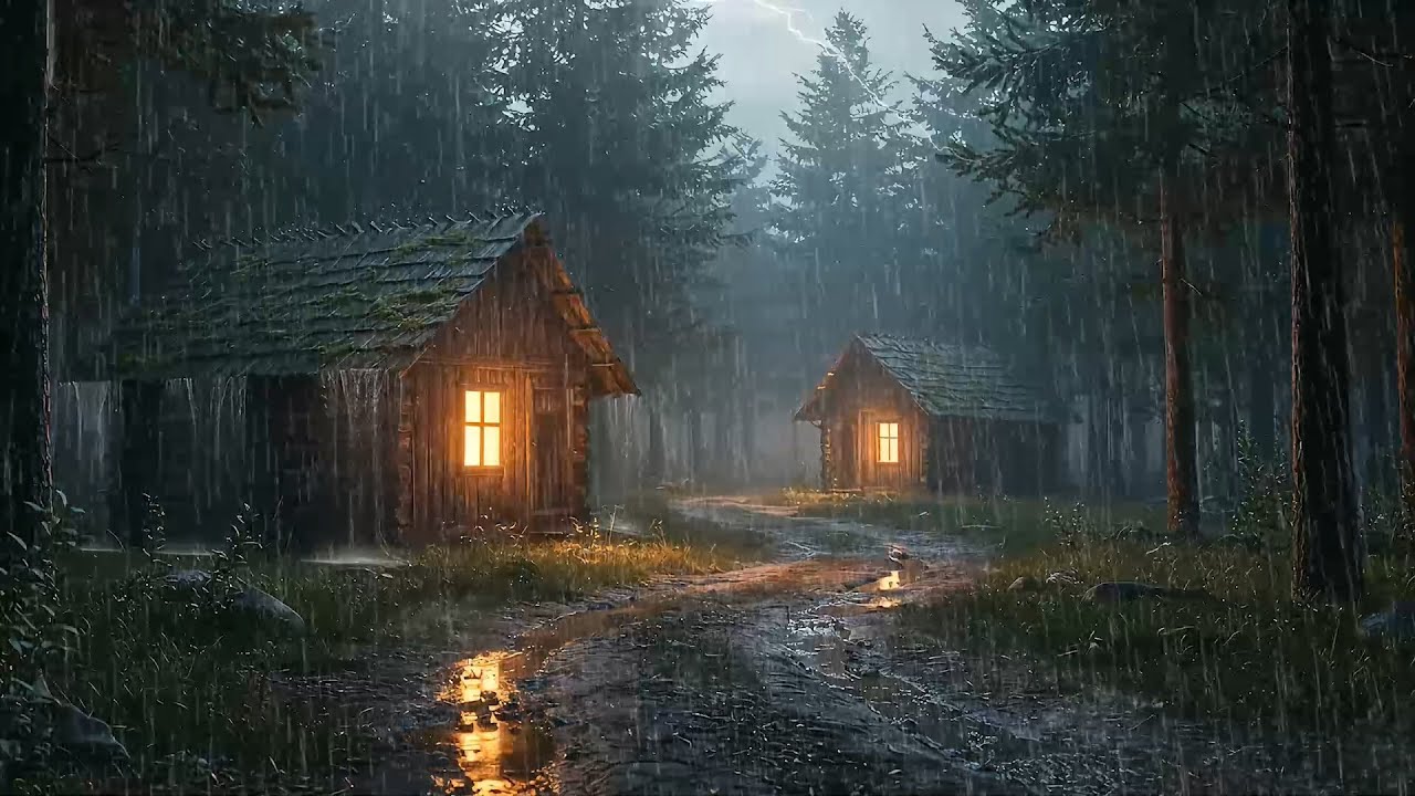 Heavy Rain at Night 🌧️ Sleep Fast, Relax Deep, Reduce Stress 😴