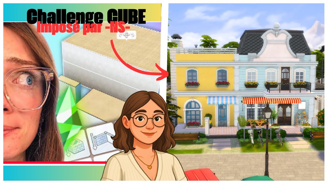 SIMS 4 - Je relève le challenge de -NS-, Transformer un énorme cube en maison + boutique !