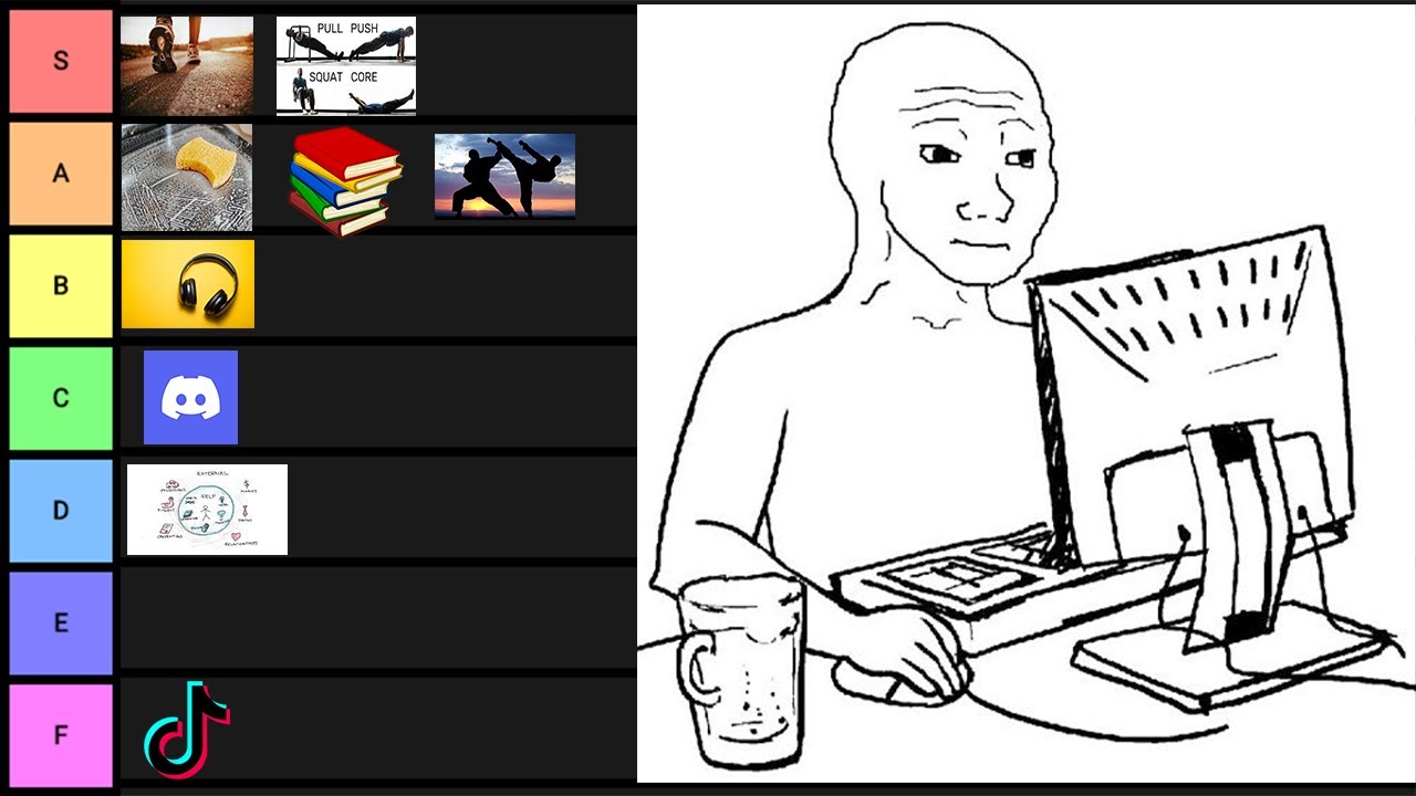 Internet Addiction Alternate Activities Tier list