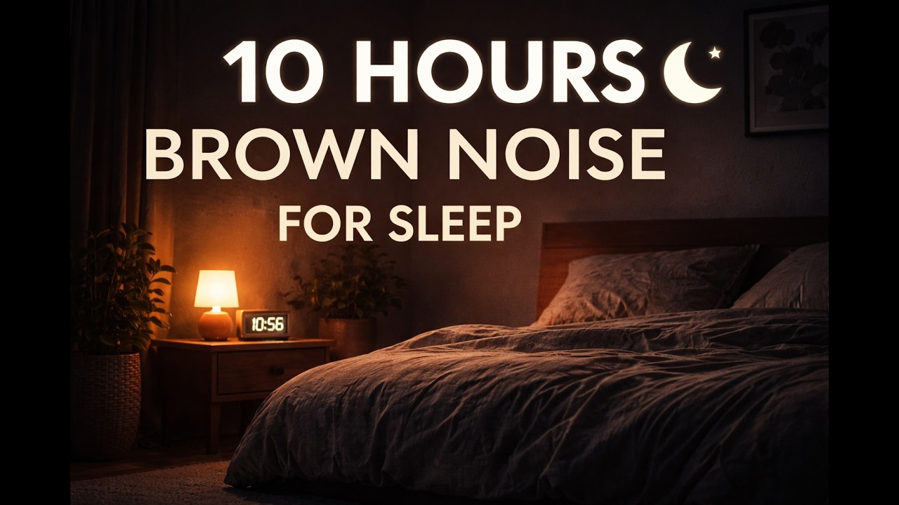 10 Hours of Brown Noise for Deep Sleep 😴 | No Sudden Sounds