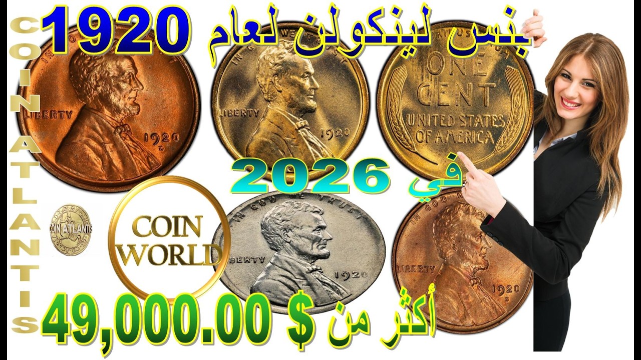 قيمة بنس القمح لينكولن لعام 1920. أكثر من 49 ألف دولار